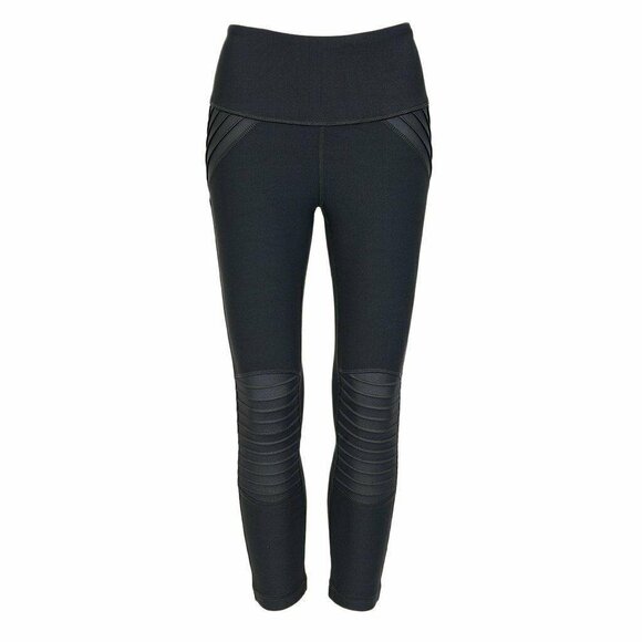 Reflex Pants - 90 Degree by Reflex Women's 22-inch High Waist Moto Capri Coal Navy XS $78